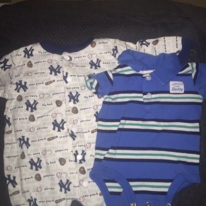 Newborn onesie and PJs